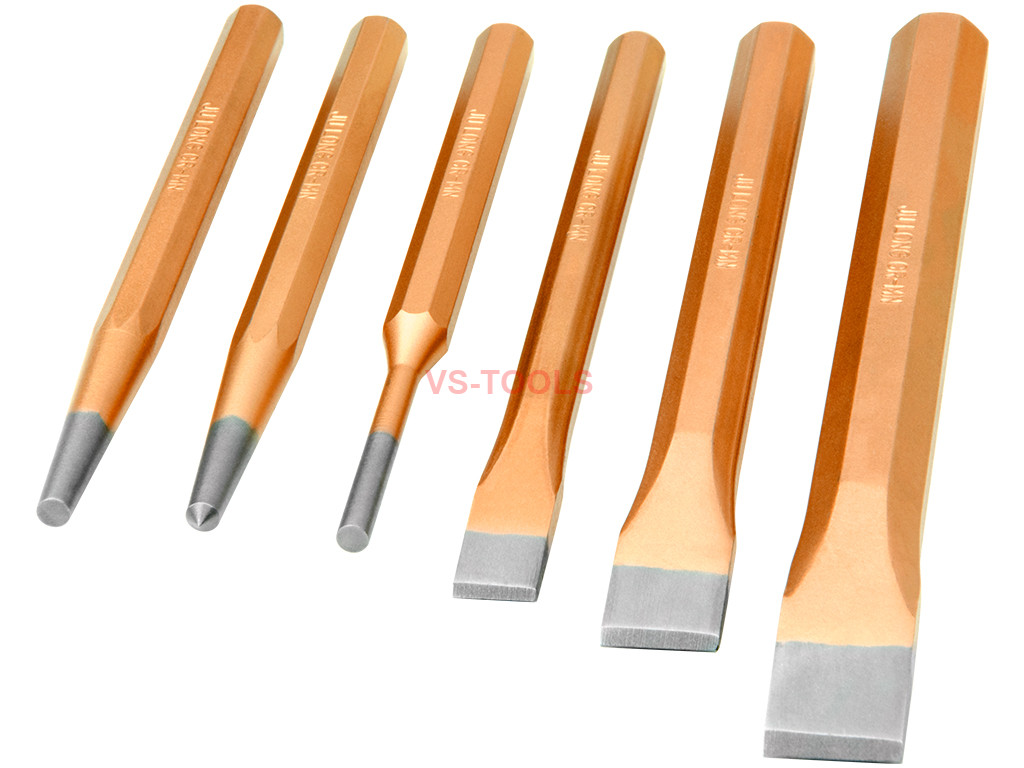 6 Pieces Punch and Cold Chisel Set Extra Strong ChromeManganese